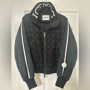 Iceberg Crochet Logo Collar Bomber Jacket